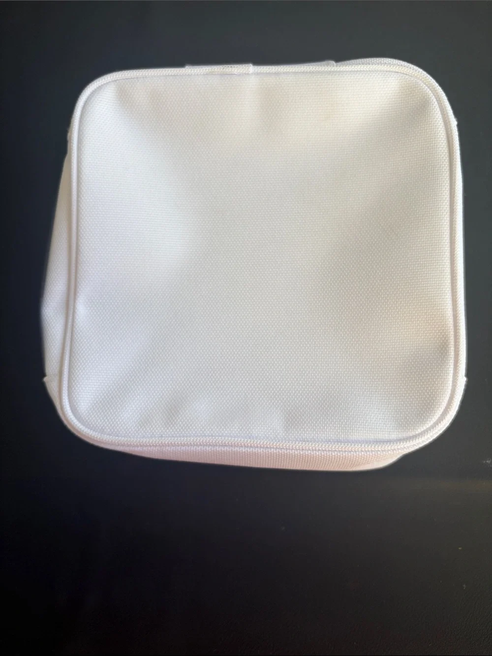 Lululemon White Travel Cube Cosmetic Case Organizer Clear Top NWOT